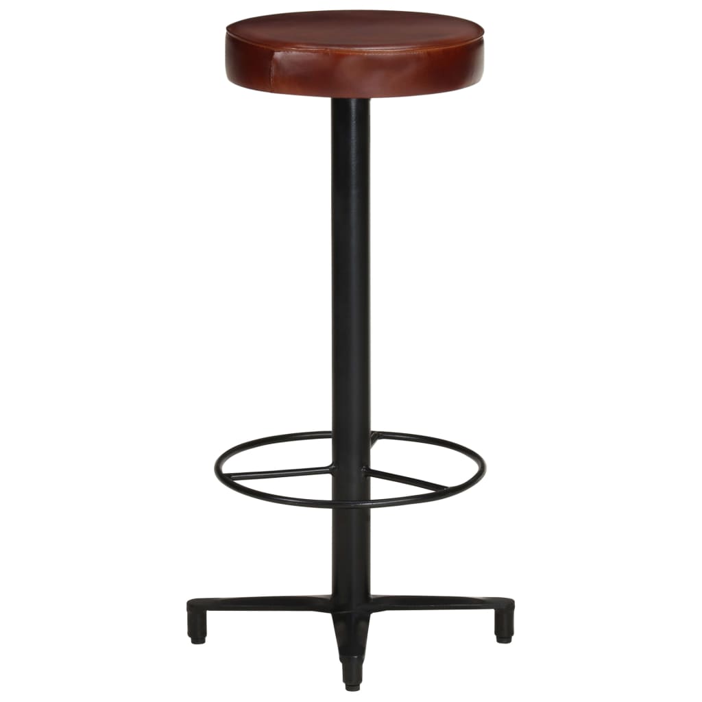 Taburetes De Barra De Cocina 2 Unidades Cuero Auténtico 76 Cm_1