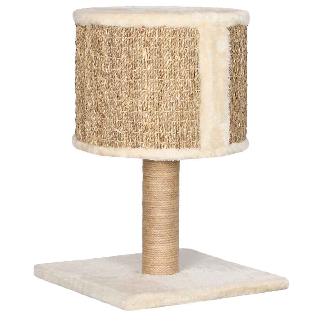 Vidaxl Árbol Para Gatos Con Casa Y Poste Rascador 52 Cm Hierba Marina_4