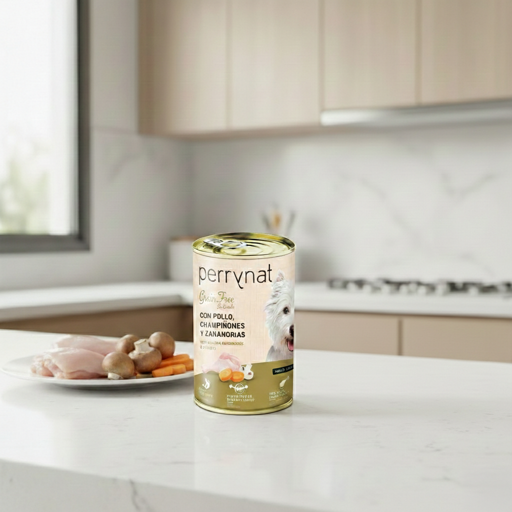 Perrynat Grain Free Pollo Con Champiñones Y Zanahoria, 12 Latas X 400gr_2