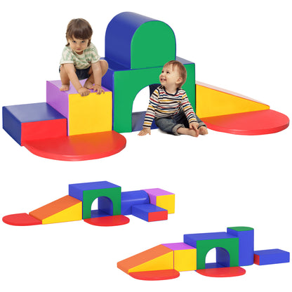 Homcom Juego De 7 Bloques Psicomotricidad Para Niños Multicolor_0