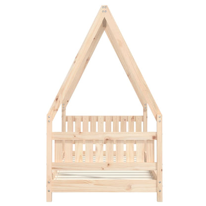 Estructura De Cama Para Niños Madera Maciza De Pino 80x160 Cm / Vetonek_1