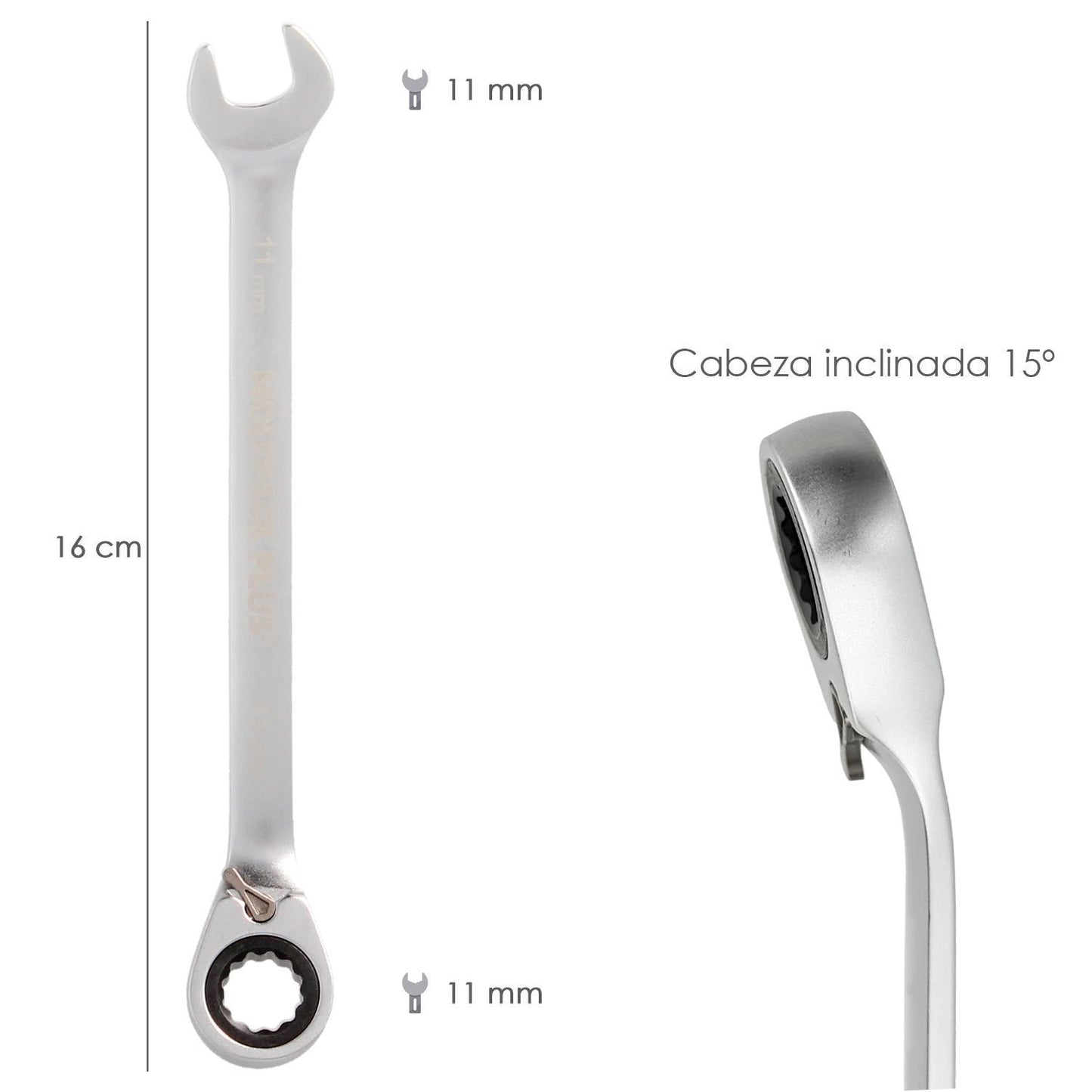 Llave Combinada Con Carraca 11 Mm. Din 3113_1