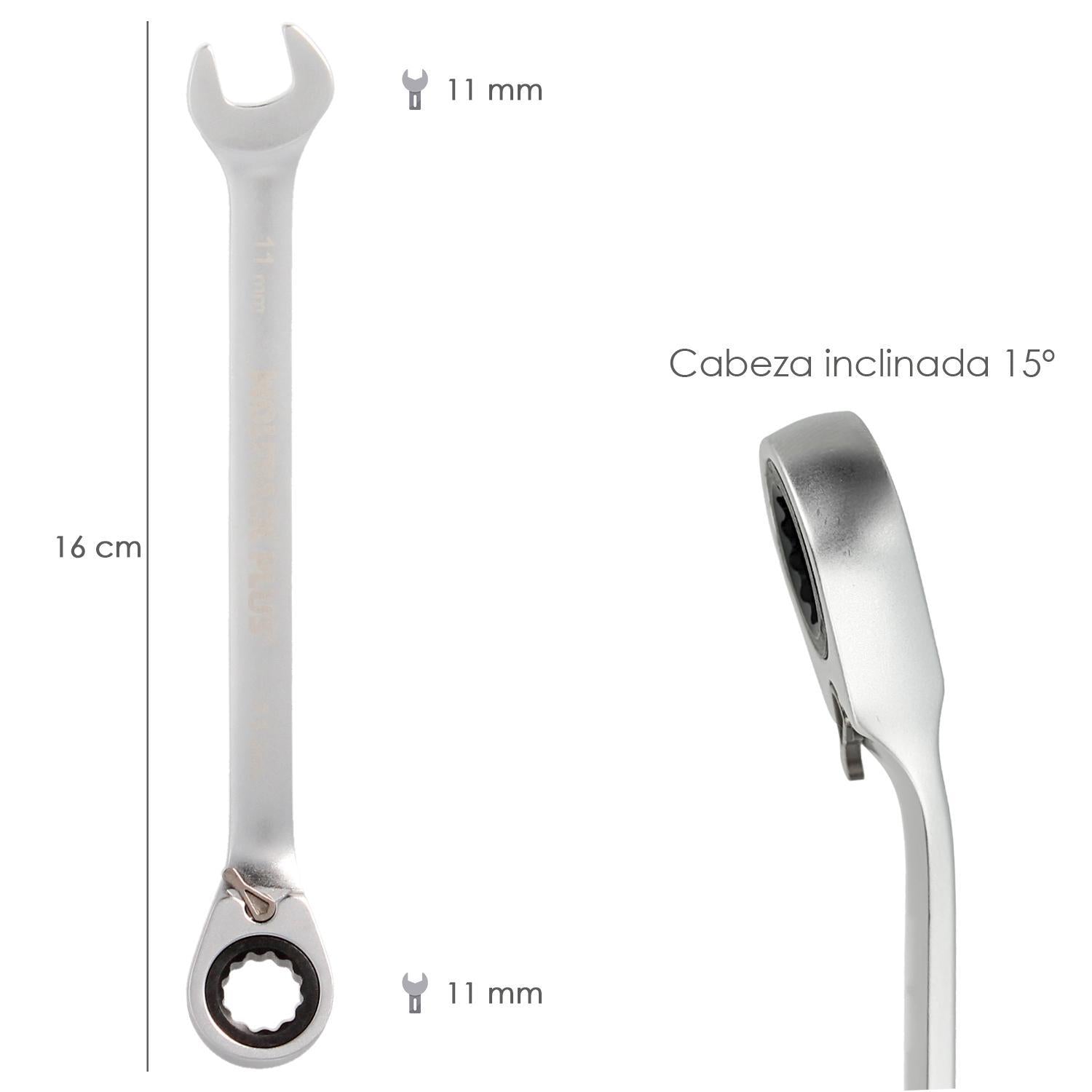 Llave Combinada Con Carraca 11 Mm. Din 3113_1
