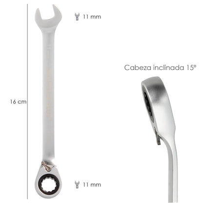 Llave Combinada Con Carraca 11 Mm. Din 3113_1