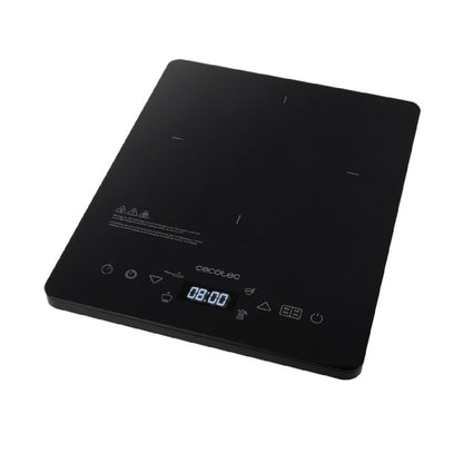 Placa De Inducción Portátil Full Crystal Onyx. 2000 W, Cristal Esmaltado, Control Táctil, Potencia Y Temperatura Regulable, 4 Programas Preconfigura_0