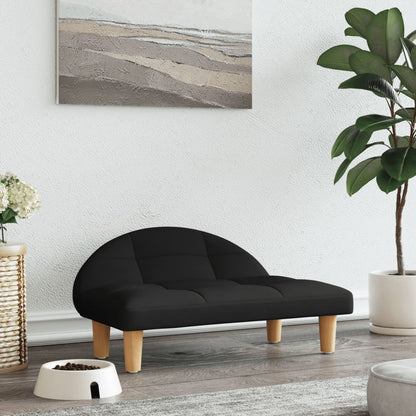 Cama Para Perros De Tela Negra 70x52x30 Cm / Vetonek_5