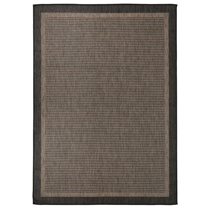 Alfombra De Exterior De Tejido Plano Marrón Oscuro 200x280 Cm_1