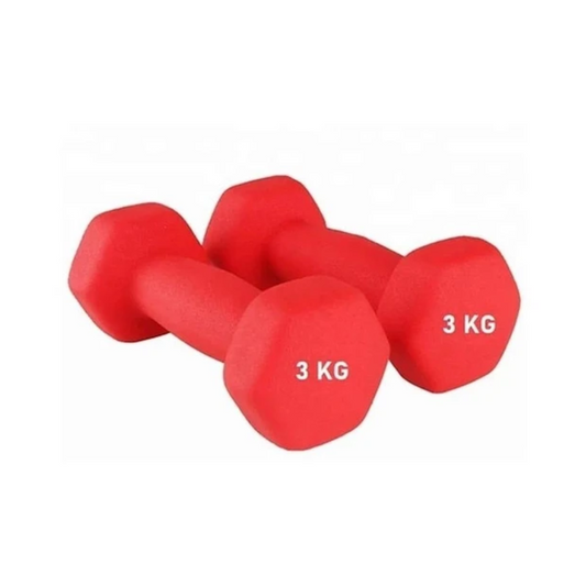 Mancuernas De Neopreno De 3kg (2 Unidades) Con Agarre Antideslizante_0