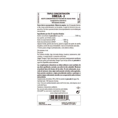 Pack 2x Omega 3 triple concentración, 100 cápsulas