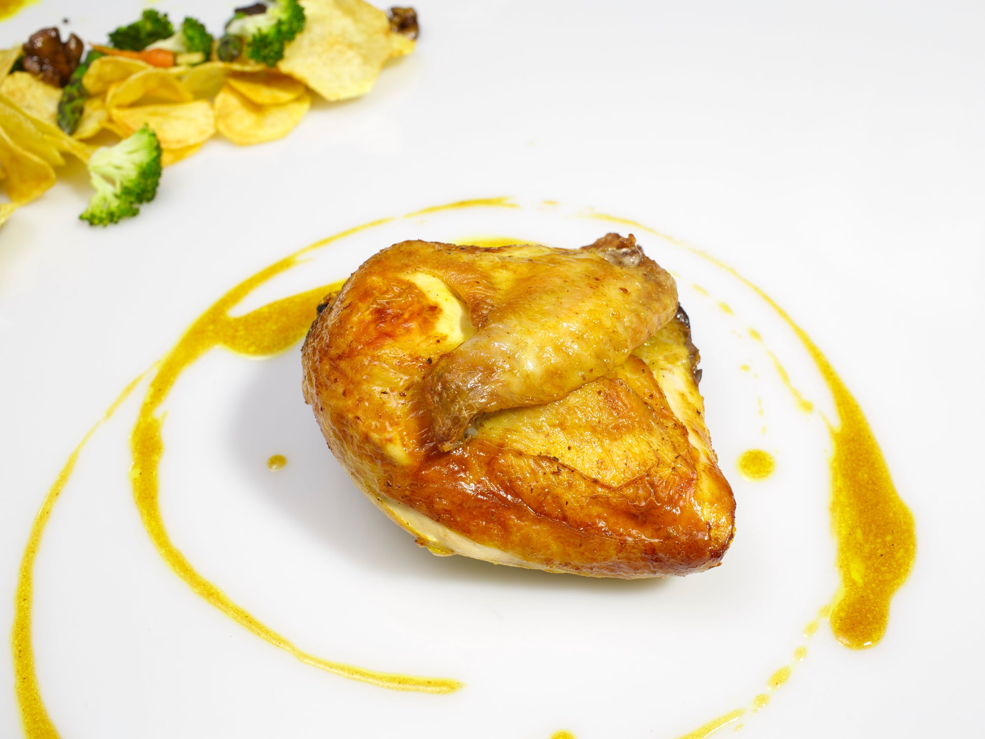 Pollo ecológico asado al horno