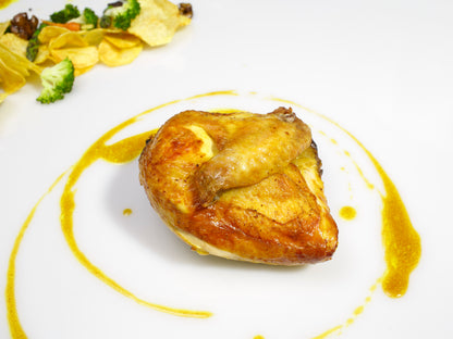 Pollo ecológico asado al horno