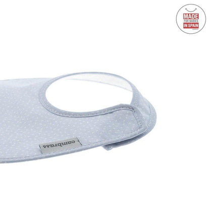 Babero Redondo con Velcro Sky celeste/ Lluvia  Cambrass