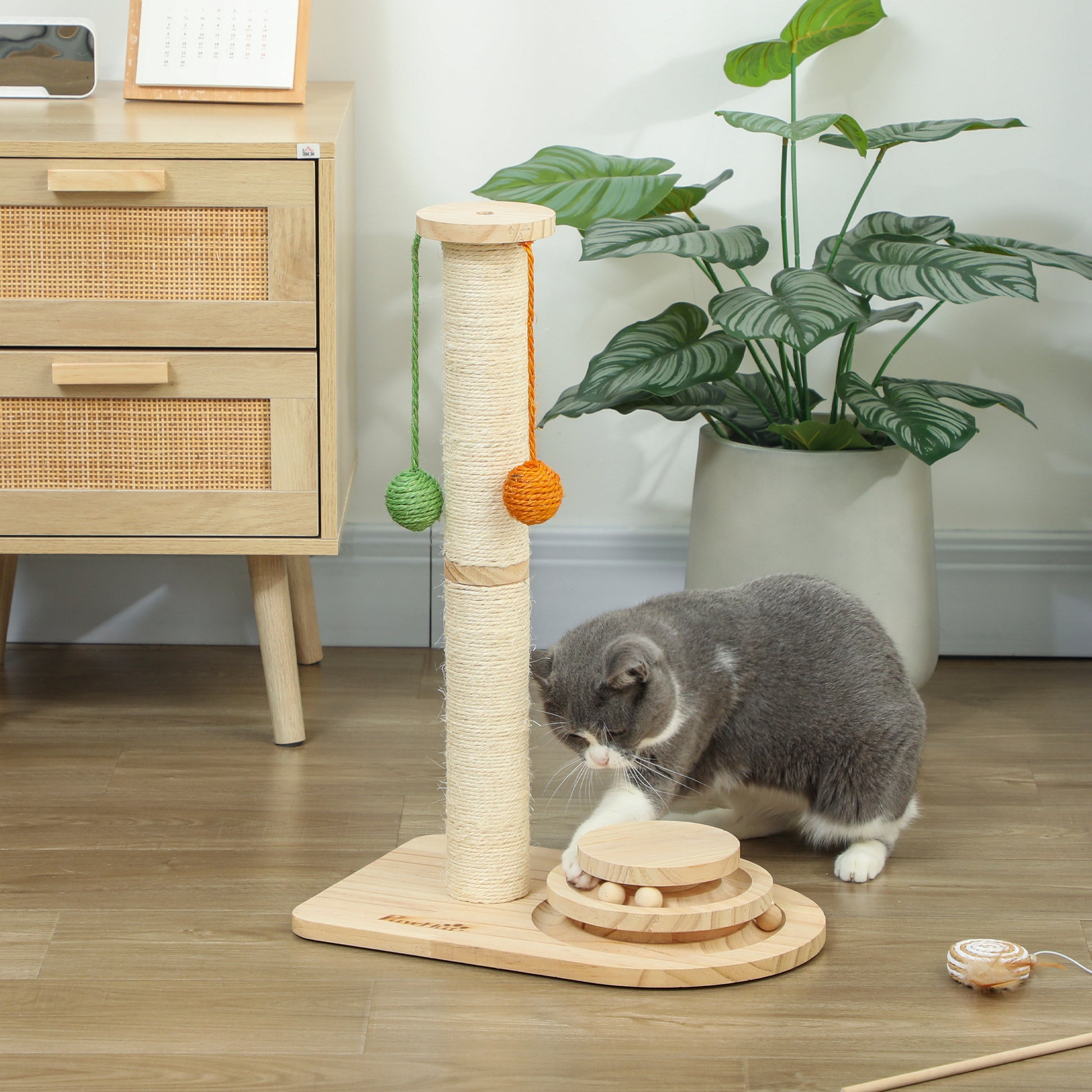 Pawhut Poste Rascador Para Gatos Altura 56_1