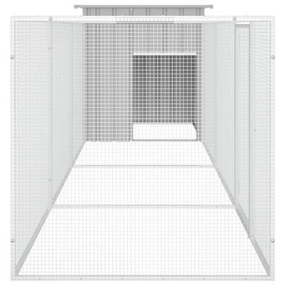 Vidaxl Gallinero De Acero Galvanizado Gris 400x91x100 Cm_3