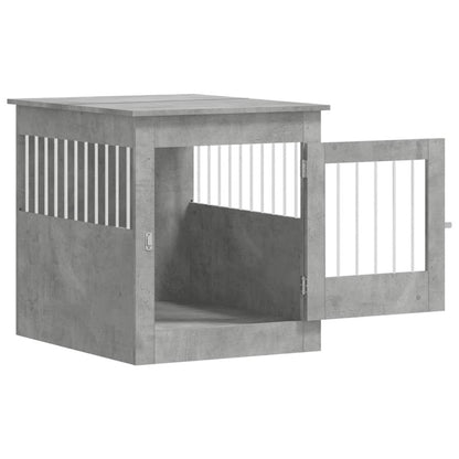 Vidaxl Jaula Para Perros Madera Ingeniería Gris Hormigón 64,5x80x71 Cm_5