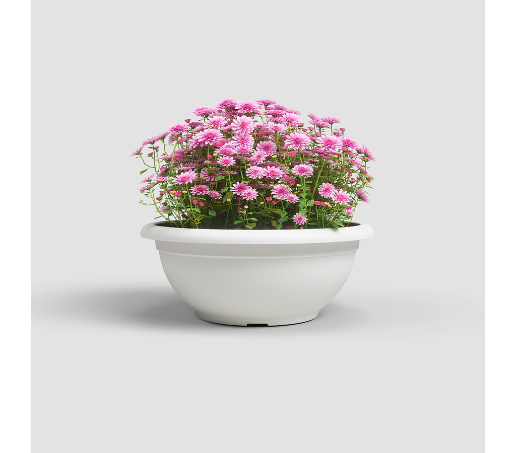 Artevasi Macetero Blanco Plástico Reciclado Venezia 50 Cm_0