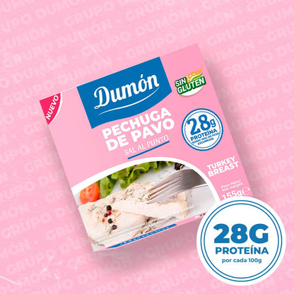 Dumon - Conserva De Pavo En Su Propio Jugo 160gr - Pavo Al Natural En Lata - Pack De 12 Unidades - Gluten Free_1