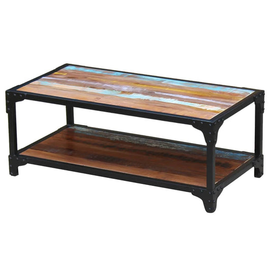 Mesa De Centro Madera Maciza Reciclada_0