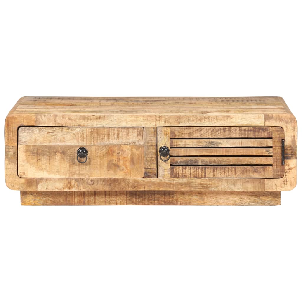 Mesa De Centro Madera De Mango Rugosa 90x60x29 Cm_1