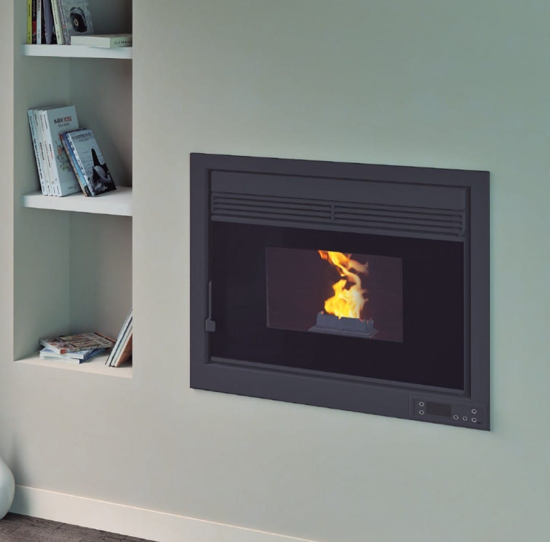 BRICOSOL Insertable de pellets aire FM Modelo IP-170 K Interior en Vermiculita, Cristal Serigrafiado_1