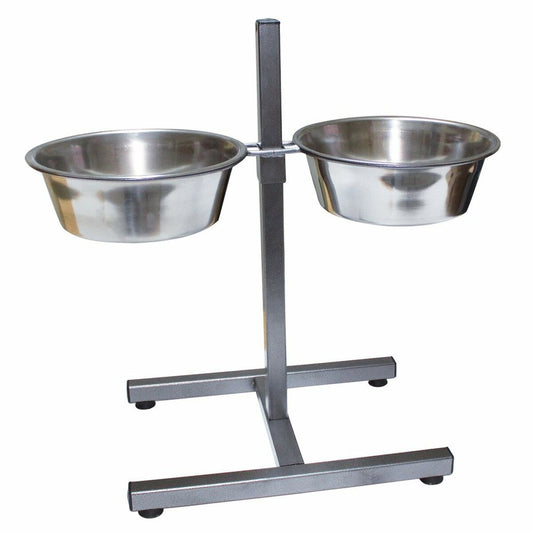 Comedero Para Perros Trixie 24922 Doble 2,8 L Ø 24 Cm Acero Inoxidable_0