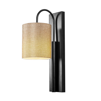 Aplique De Pared, Hierro , Negro crema, 14x20x42, Casquillo E 27 Max 40 W_2