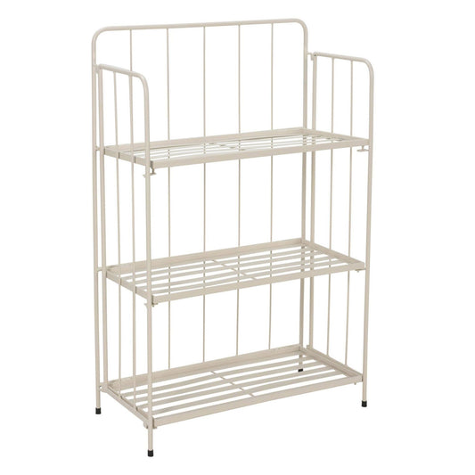 Well Home - Jardinera 3 Niveles Metal Caliza Diseño Plegable H.90cm._0