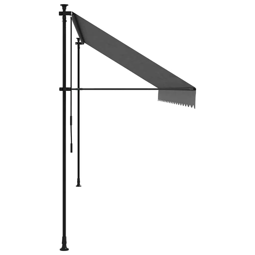 Toldo Retráctil De Tela Y Acero Gris Antracita 400x150 Cm_4