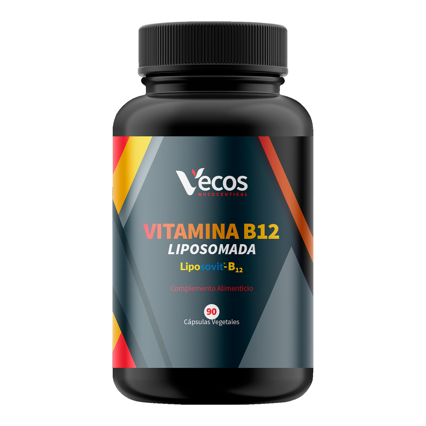 Vitamina B12 1000 Μg Liposomal Vecos 90 Cápsulas | Energía Y Reducción Del Cansancio | Metilcobalamina Pura_0
