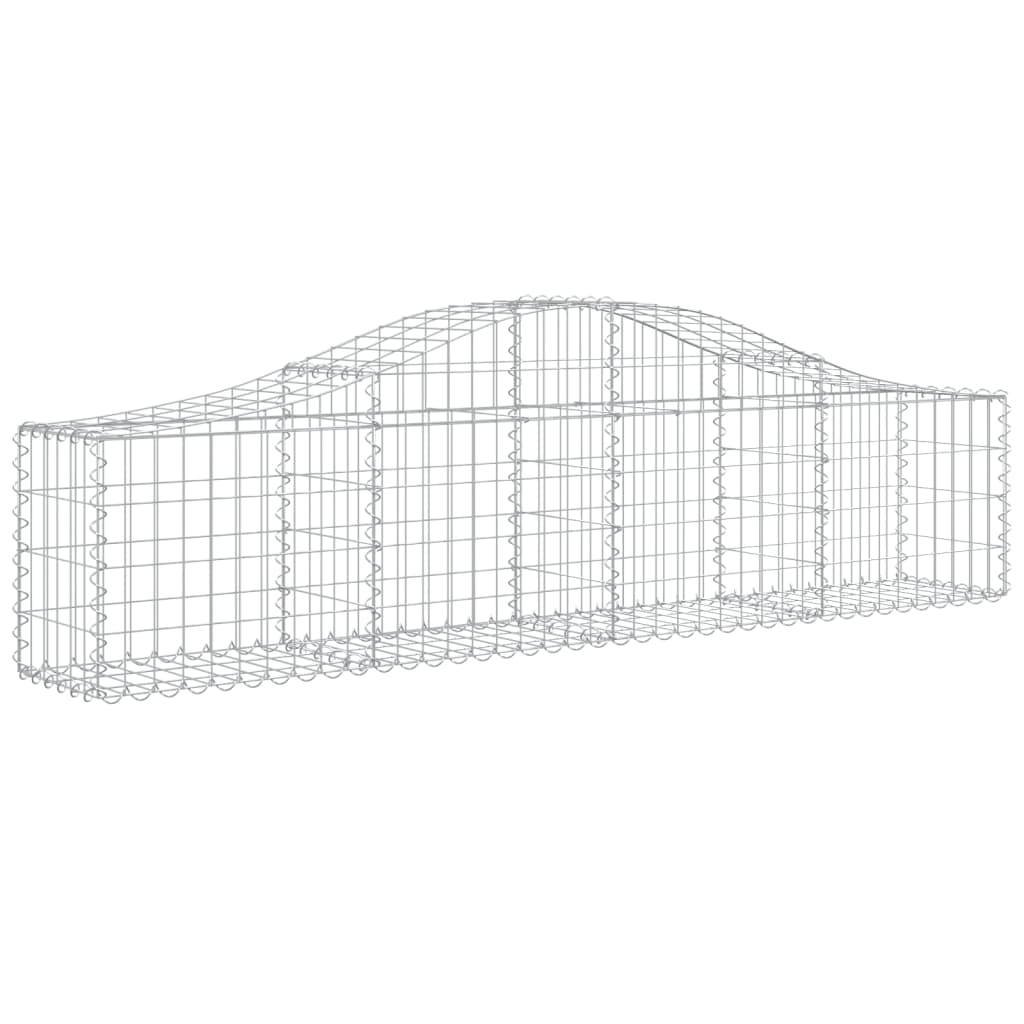 Cestas De Gaviones 5 Uds Forma De Arco Hierro 200x30x40/60 Cm_2