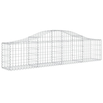 Cestas De Gaviones 9 Uds Forma De Arco Hierro 200x30x40/60 Cm_2