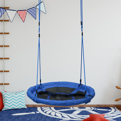 Homcom Columpio Nido Grande Infantil Desmontable Para Jardín Ø100x180 Cm Azul_1