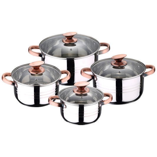 Bateria 8pc Acero Inoxidable Apta Para Inducción Colección Altea_0