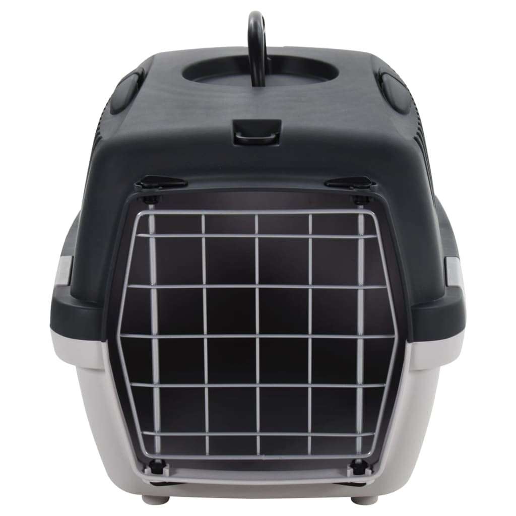 Vidaxl Transportín De Mascotas Pp Gris Y Negro 48x32x31 Cm_1
