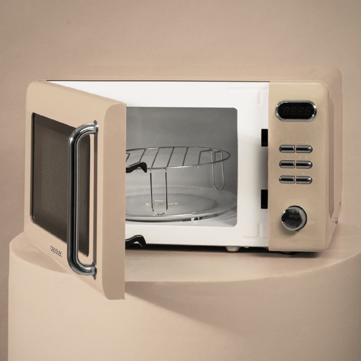 Microondas Digital Con Grill De 20 L Proclean 5110 Retro Beige. 700 W En 5 Niveles, Temporizador Hasta 60 Mins, 8 Programas Y Modo Descongelación, D_4