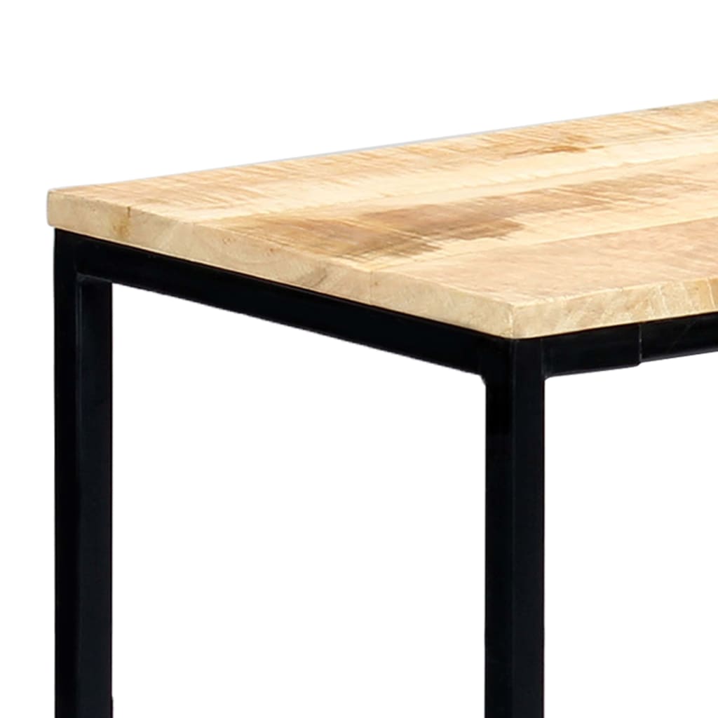 Mesa Consola De Madera Maciza De Mango En Bruto 140x35x76 Cm_1