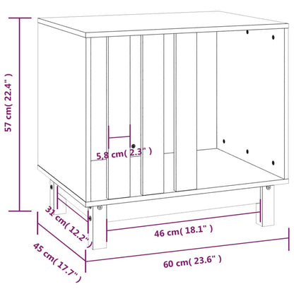Cama Para Perros Madera Maciza Pino Marrón Miel 60x45x57 Cm / Vetonek_3