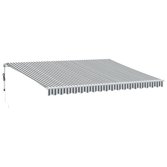 Toldo Retráctil Automático Gris Antracita Y Blanco 450x350 Cm_0