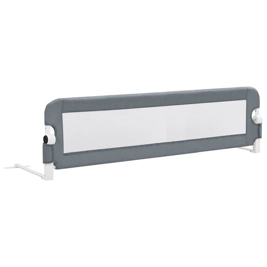 Vidaxl Barandilla De Seguridad Cama De Niño Poliéster Gris 150x42 Cm_0