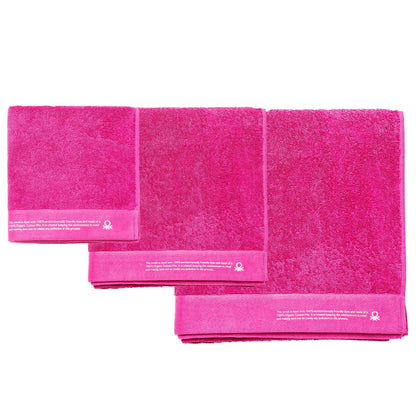 Kit Toallas Baño 100%algodón (50x90 + 70x140 + 90x150cm) Fucsia_0