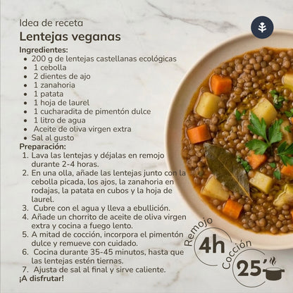 Lenteja Castellana ECO Planeta Huerto 1 kg