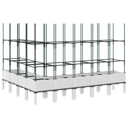 Jardinera Con Enrejado Pp Blanco 200x160x142,5 Cm_4