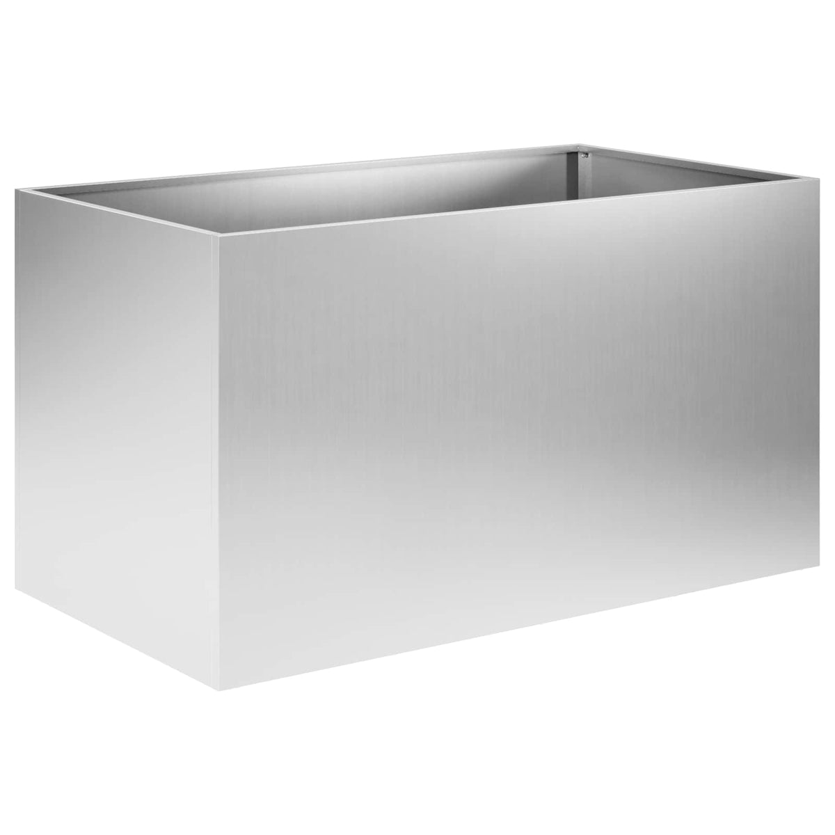 Macetero De Jardín Plateado 100 X 50 X 50 Cm Acero Galvanizado_0
