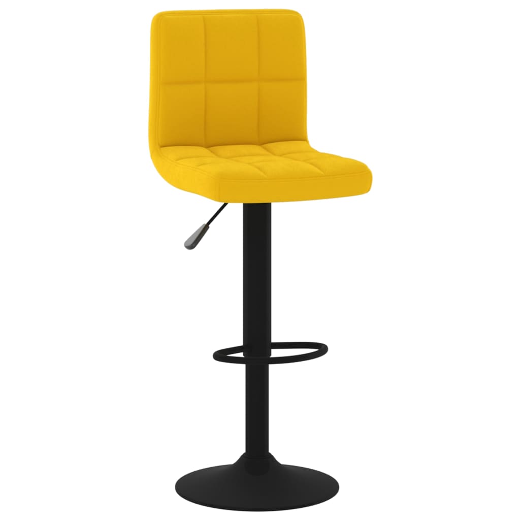 Taburete De Bar De Terciopelo Amarillo Mostaza_0