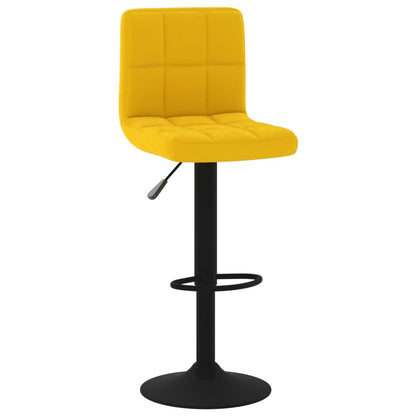Taburete De Bar De Terciopelo Amarillo Mostaza_0