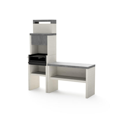 Barbacoa Venit Flex Carbón y Leña con bancada Tuozi