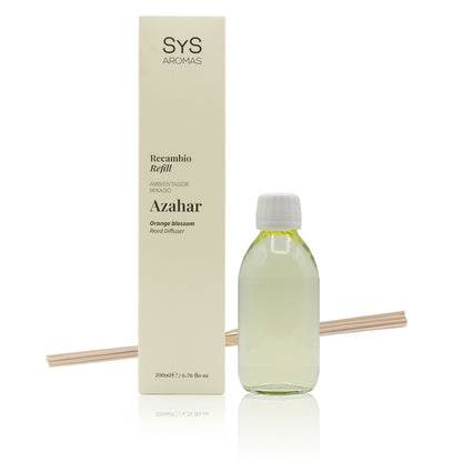 Recambio Mikado de Azahar Origins SYS Aromas 200 ml | Con Palos | Aroma Floral y Relajante_0
