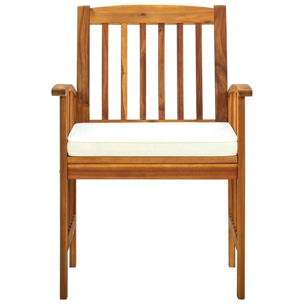 Vidaxl Sillas De Comedor Jardín 3 Uds Con Cojines Madera Maciza Acacia_3