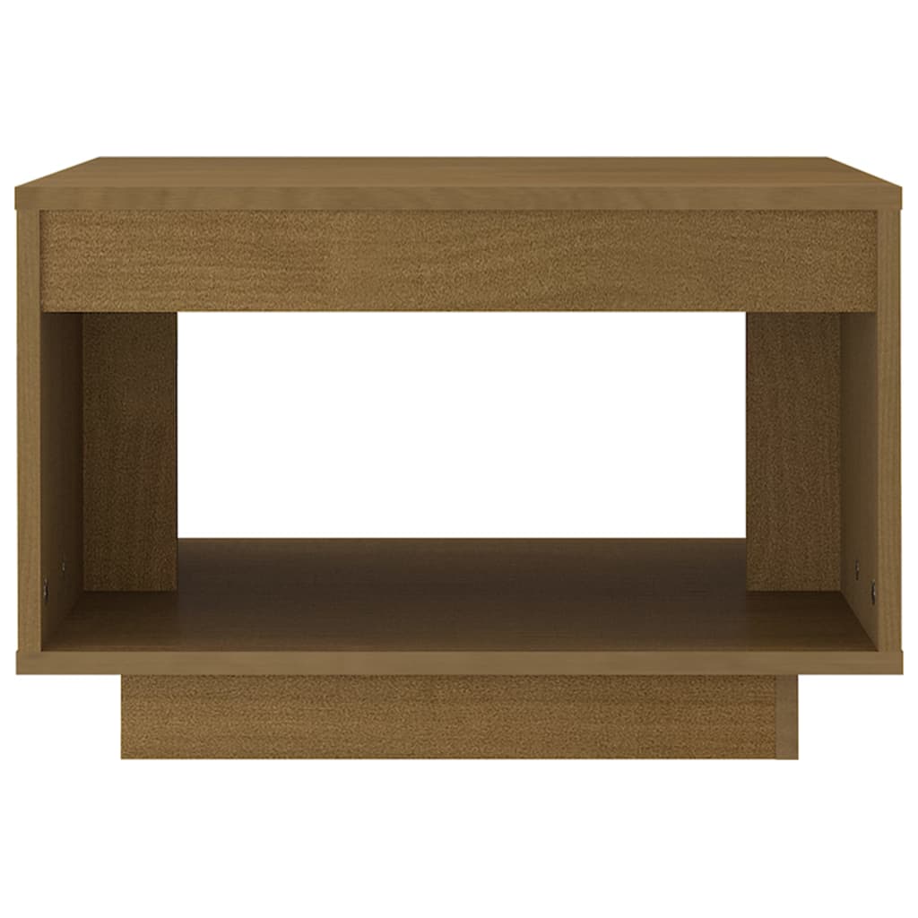 Mesa De Centro Madera Maciza De Pino Marrón Miel 50x50x33,5 Cm_2