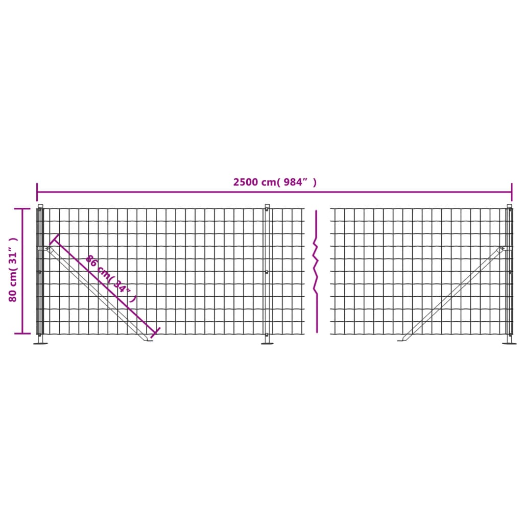 Cerca De Alambre Con Brida Gris Antracita 0,8x25 M / Vetonek_5